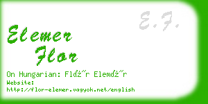 elemer flor business card